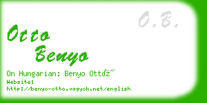 otto benyo business card